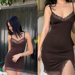 Brown Cami Mini Dress Medium